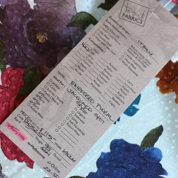 Embossed Floral Jacquard Spot