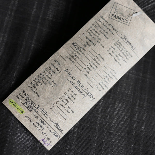 Aiko Black/Grey Corduroy