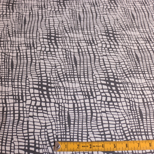 Neve Grid Silk Crepe De Chine