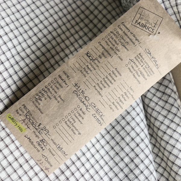 Hiro Check Organic Cotton