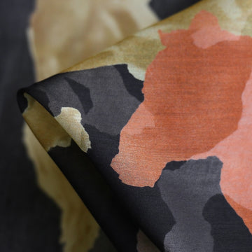 Gallop On Nero Silk/Cotton Voile