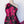 Magenta Floral Black/Fuchsia Silk Georgette