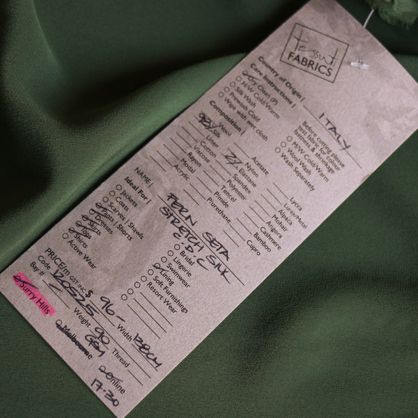 Fern Seta Stretch Silk Crepe De Chine