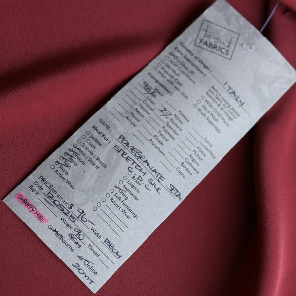 Pomegranate Seta Stretch Silk Crepe De Chine