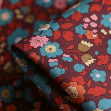 Betsy Meadow Port/Teal - Liberty Tana Lawn™