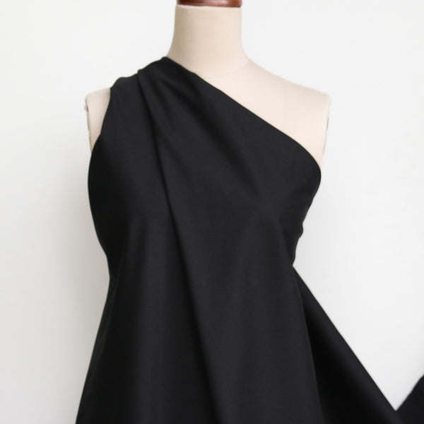 Taka Black Stretch Brushed Moleskin Cotton