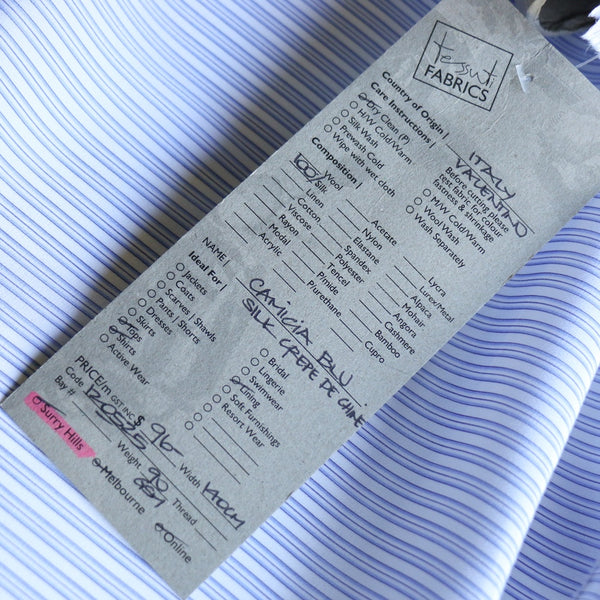 Camicia Blu Silk Crepe De Chine