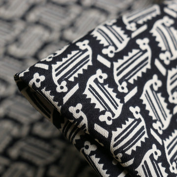 Raso Fiore Black Viscose Georgette