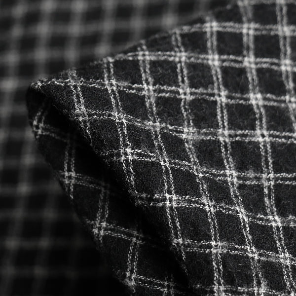 Umi Check Black Wool Gauze