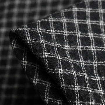 Umi Check Black Wool Gauze