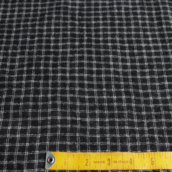 Umi Check Black Wool Gauze
