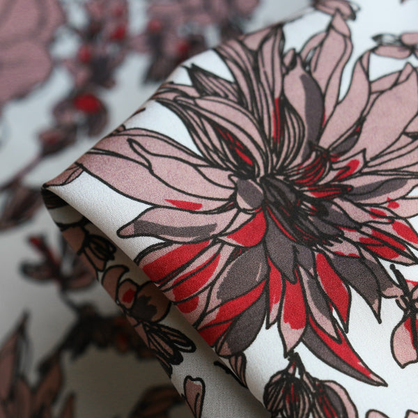 Chianti Poppies Silk Crepe De Chine