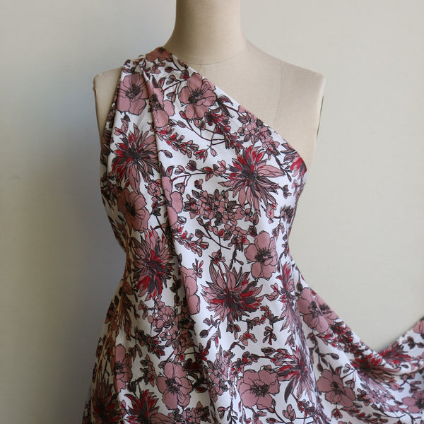 Chianti Poppies Silk Crepe De Chine