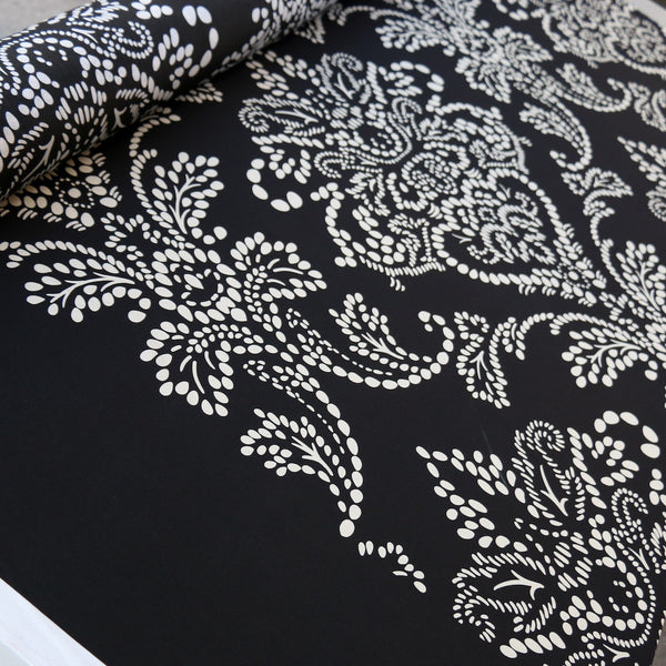 Remnant of Albero Spot Black Silk Crepe De Chine