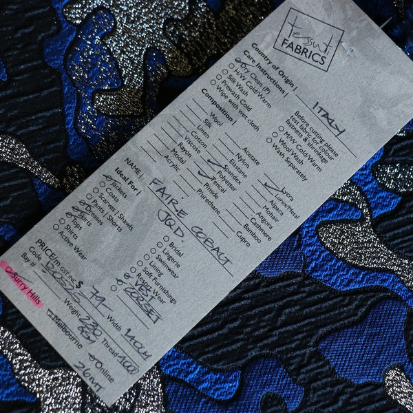 Faire Cobalt Jacquard