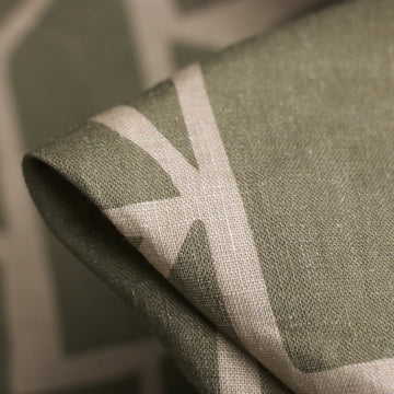 Remnant of Sage Mosaic Printed Linen