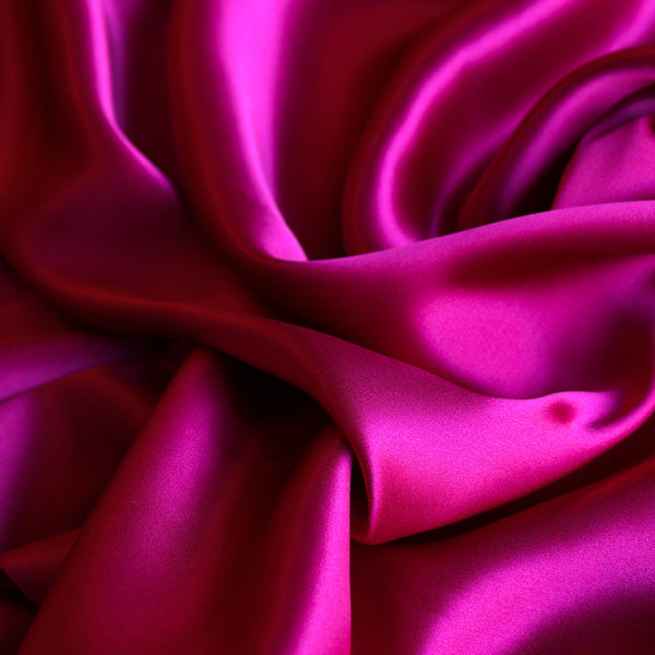 Cerise Silk Satin - 19mm