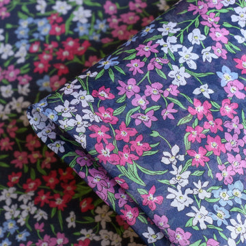 Sea Blossom Pink - Liberty Fabrics - Chloe Cotton Chiffon