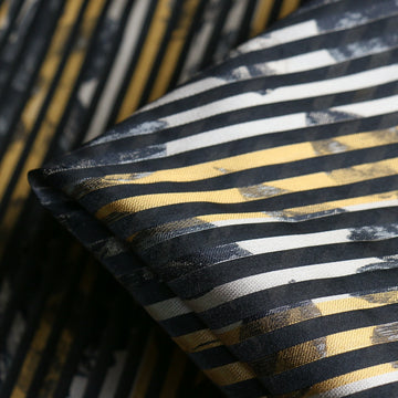 Shadow Bloom Gilt/Black Organza/Stripe