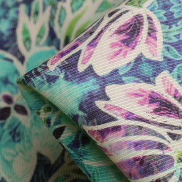 Batik Bloom Silk Ottoman