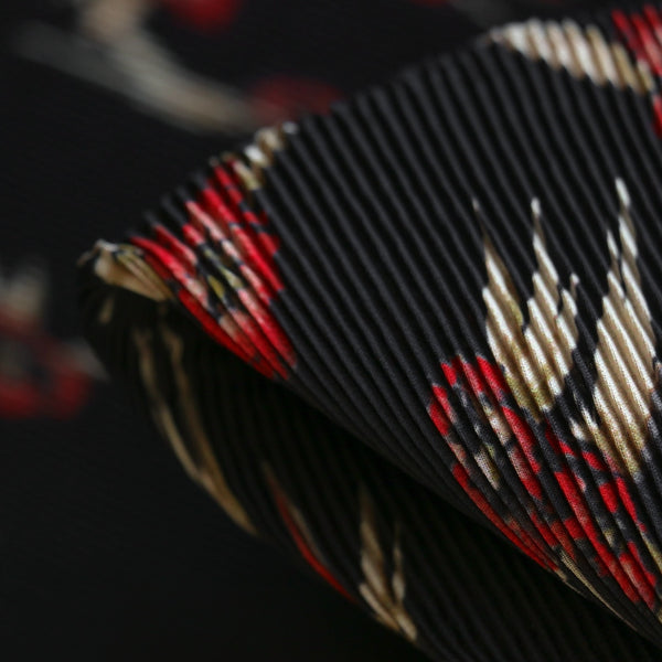 Plisse Giardino - Black/Floral Georgette