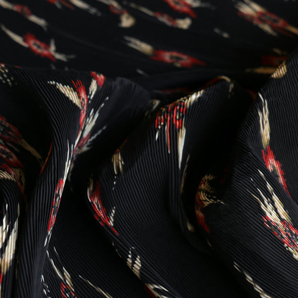 Plisse Giardino - Black/Floral Georgette