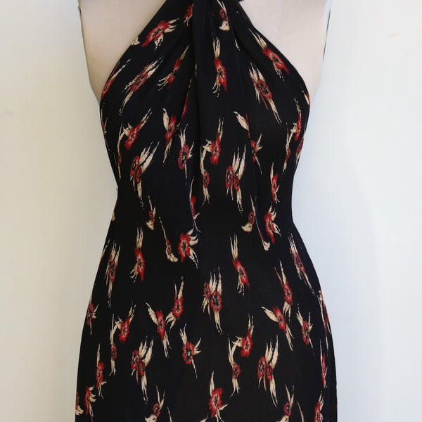 Plisse Giardino - Black/Floral Georgette