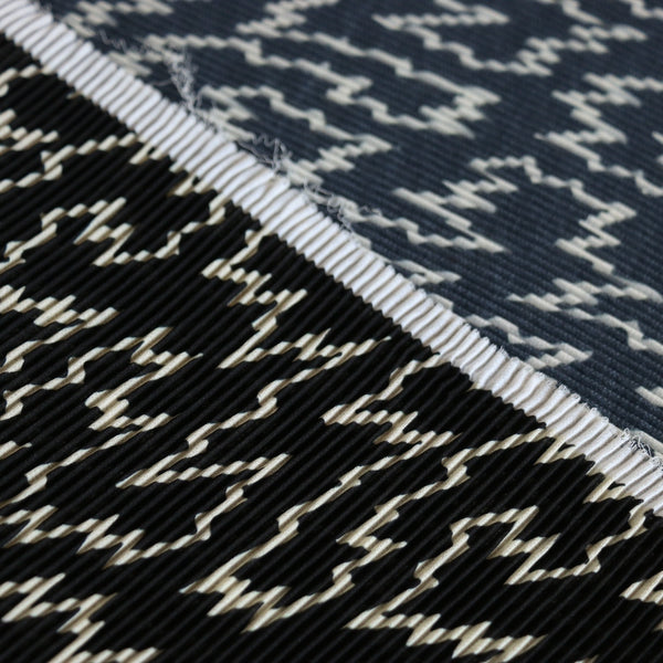 Plisse Bowie - Black/Ivory Georgette