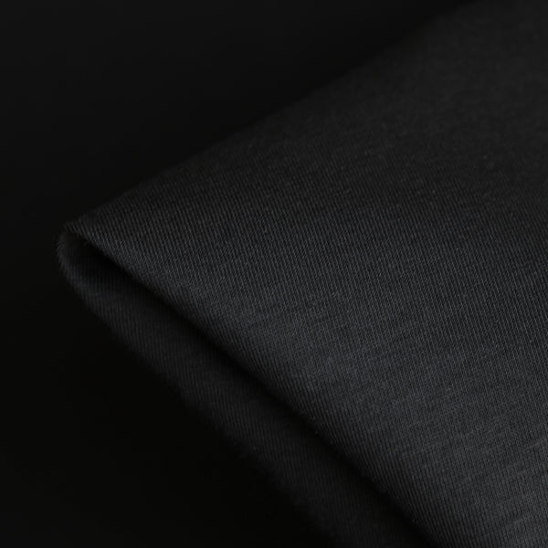 Mercerised Black Cotton Knit