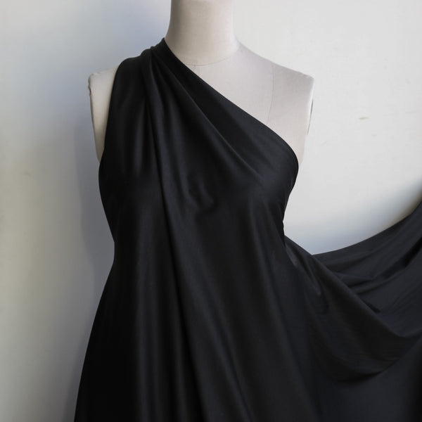 Mercerised Black Cotton Knit