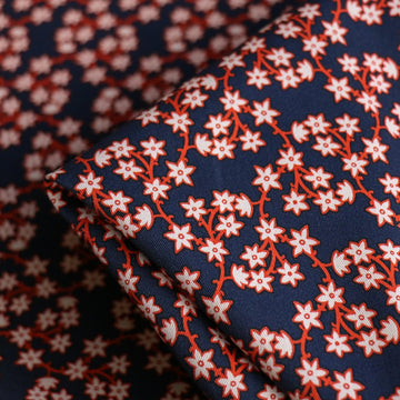 Gioia Navy Stretch Cotton