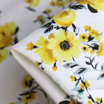 Summers Yellow Stretch Cotton