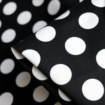 Pois Su Nero Stretch Cotton