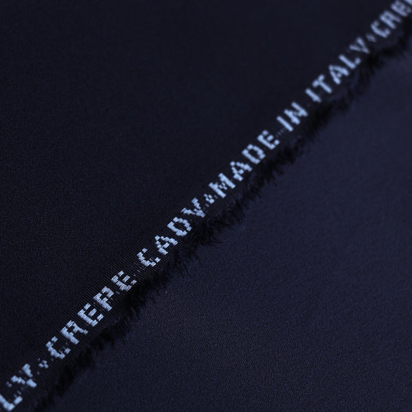 Cady Navy Satin-Backed Crepe
