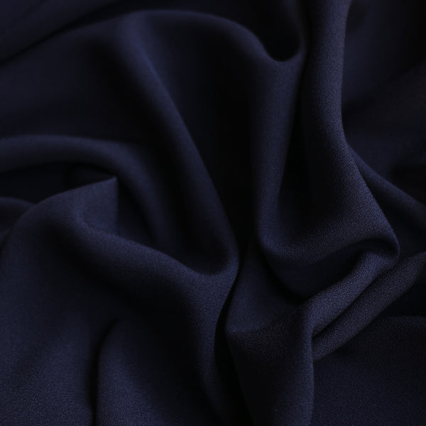 Cady Navy Satin-Backed Crepe