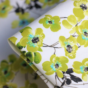 Primavera Green Stretch Cotton