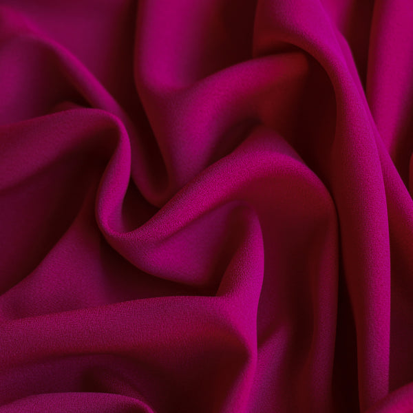 Cady Fuchsia Satin-Backed Crepe