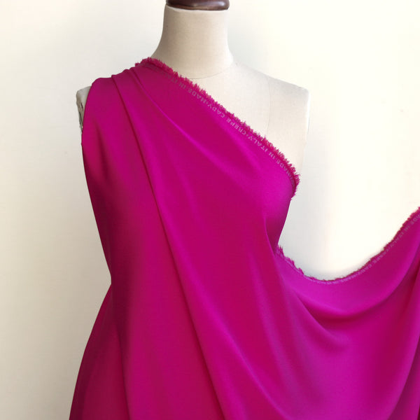 Cady Fuchsia Satin-Backed Crepe