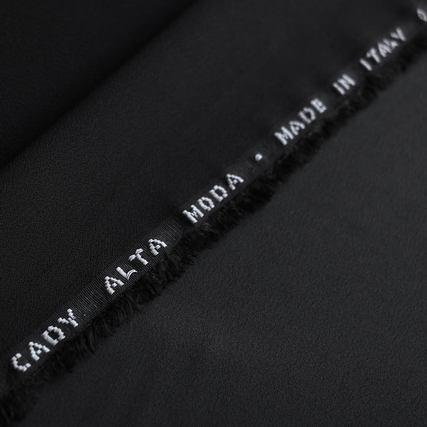 Cady Nero Satin-Backed Crepe