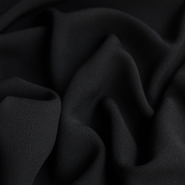 Cady Nero Satin-Backed Crepe