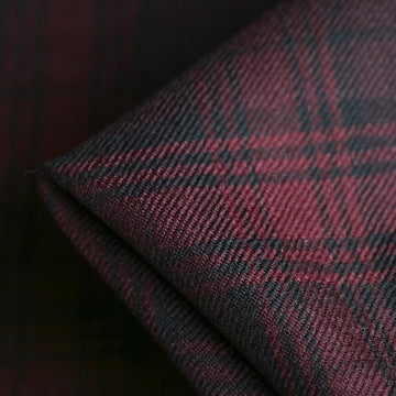 Verona Claret Check Wool