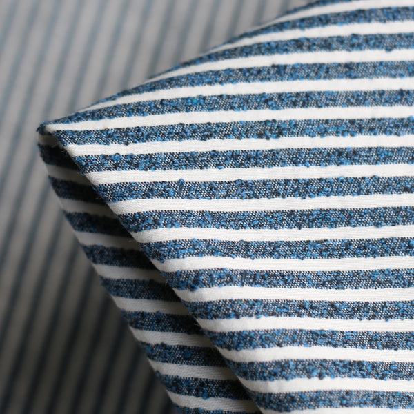 Koroni Navy Textured Stripe