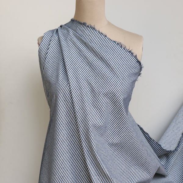 Koroni Navy Textured Stripe