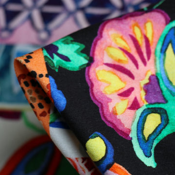 Spello Mosaic Magenta Viscose Jersey