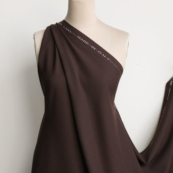 Remnant of Motiv Espresso Wool Crepe