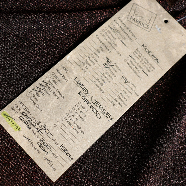 Lurex Jersey Espresso