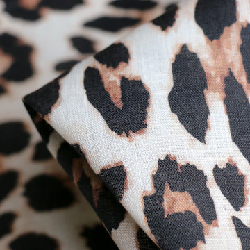 Savannah Cat Printed Linen