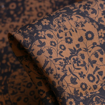 Mirabelle Mono Chocolate - Liberty Sycamore Linen