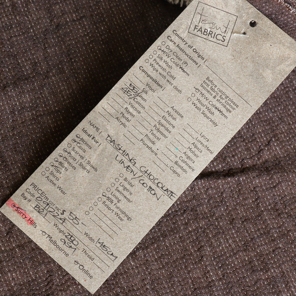 Dashing Chocolate Linen