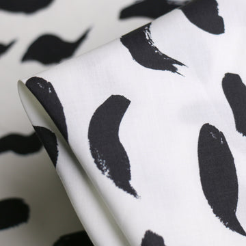 Strokes In Black Poplin